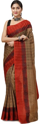 Nishith Paul Woven Tant Pure Cotton Saree(Beige)