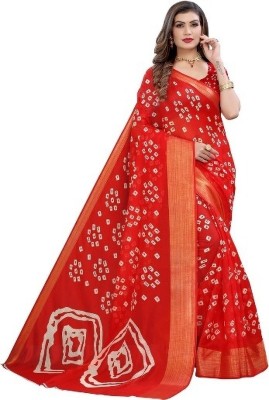 Saadhvi Self Design Banarasi Art Silk Saree(Red)