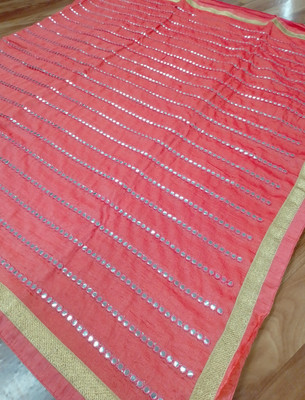 Bhojal Creation Embroidered Bollywood Chiffon Saree(Red)
