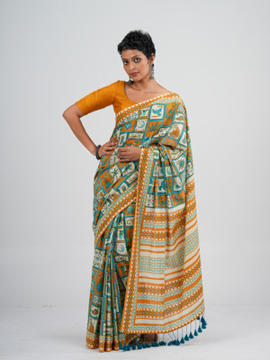 Suta Self Design Handloom Pure Cotton Saree(Multicolor)
