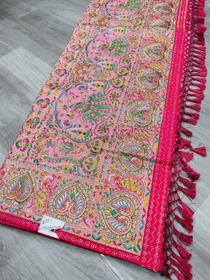 Crazyhubpvt Embroidered Bollywood Art Silk Saree(Pink)