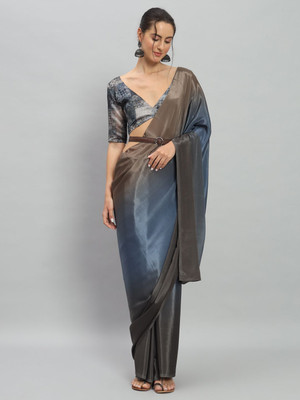 Rachna Ombre Bollywood Satin Saree(Green)