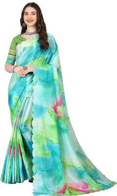 RUKHA FAB Self Design Daily Wear Georgette, Pure Silk Saree(Light Green)