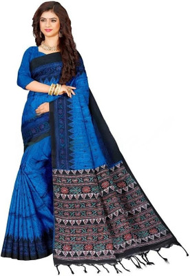 DURGA SAREE MALL Self Design Sambalpuri Pure Cotton Saree(Blue)