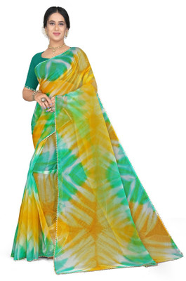 womensaree Printed Daily Wear Organza Saree(Multicolor)