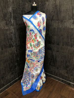 Arpita Fashion Digital Print, Floral Print Bollywood Linen Saree(Multicolor)