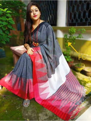 Sandhyatara Self Design Handloom Cotton Silk Saree(Grey)