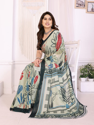 HITESH ENTERPRISE Floral Print Daily Wear Georgette Saree(Green)