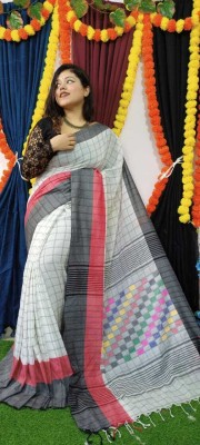 Krishneshwari Woven Handloom Pure Cotton Saree(Multicolor)