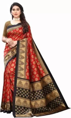 Saadhvi Printed Bollywood Art Silk Saree(Red)