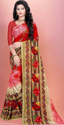 Leelavati Printed Daily Wear Georgette Saree(Multicolor)