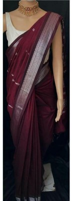 sheladiya Woven Banarasi Pure Silk Saree(Purple)