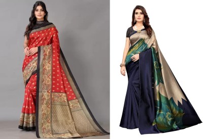 SVB Sarees Printed, Self Design Bollywood Art Silk Saree(Multicolor)