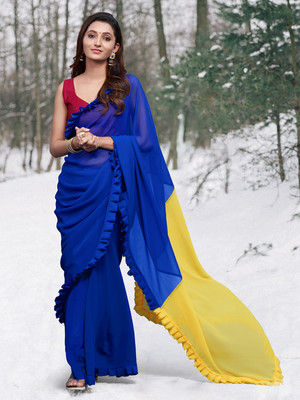 Tasrika Ombre Bollywood Georgette Saree(Blue)