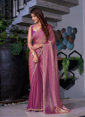 shyamlata Embellished Bollywood Pure Silk, Tussar Silk Saree(Purple)