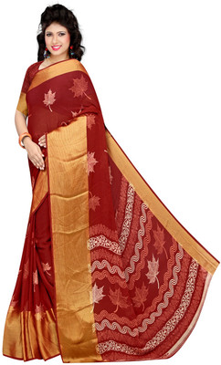 AVM SILK MILLS Floral Print Daily Wear Chiffon Saree(Multicolor)