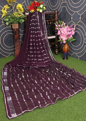 vairagee Embellished Bollywood Georgette Saree(Purple)