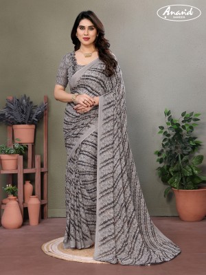 Anand Sarees Paisley Daily Wear Georgette Saree(Grey)