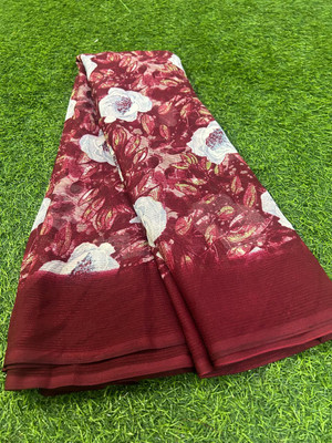 AVM SILK MILLS Printed, Woven Bollywood Chiffon Saree(Multicolor)