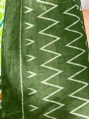 romakrishto Printed Hand Batik Pure Cotton Saree(Pack of 2, Green)