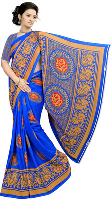 nirmal creation Printed Daily Wear Georgette Saree(Multicolor)