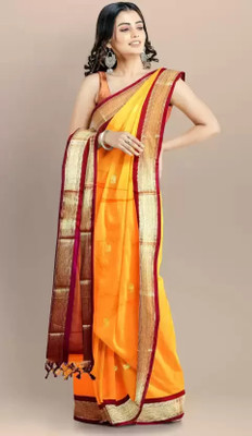 Shruti Bandhani Woven Kanjivaram Cotton Silk Saree(Multicolor)