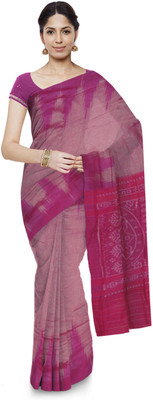 handloom paridhaan Self Design Bollywood Pure Cotton Saree(Pink)