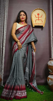 SSK Woven Bollywood Cotton Blend Saree(Blue)