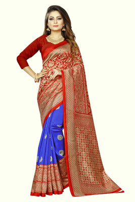 Vimalnath Synthetics Printed Daily Wear Art Silk Saree(Red)