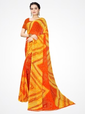 Saadhvi Printed Daily Wear Georgette Saree(Multicolor)