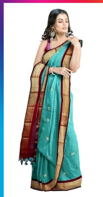 Kanchan Printed Daily Wear Cotton Blend Saree(Multicolor)