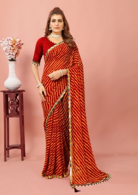 NETRA BOUTIQUE Embroidered Bollywood Georgette Saree(Maroon)