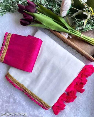 Sayal Creation Embroidered Bollywood Georgette Saree(White)