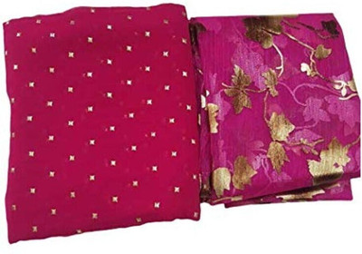 HouseOfCommon Self Design Bandhani Net, Chiffon Saree(Magenta)