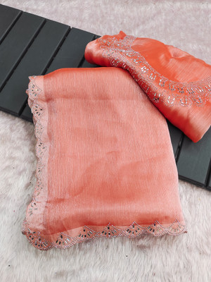 MIYANIFAB Self Design Bollywood Organza Saree(Light Green)