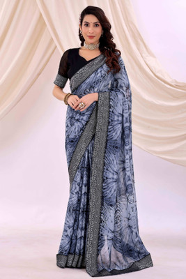 Suali Self Design Bollywood Georgette Saree(Grey)