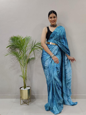 Muskan Collection Self Design Kanjivaram Georgette Saree(Blue)