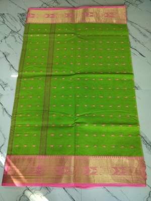 Maasaree Woven Tant Pure Cotton Saree(Brown)