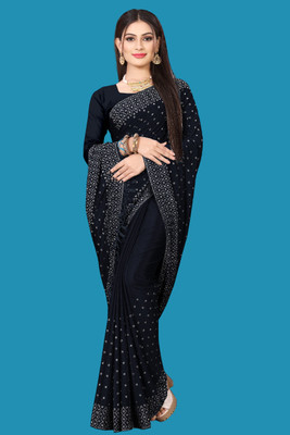 Madhavsaree Embellished Daily Wear Chanderi, Georgette Saree(Black)