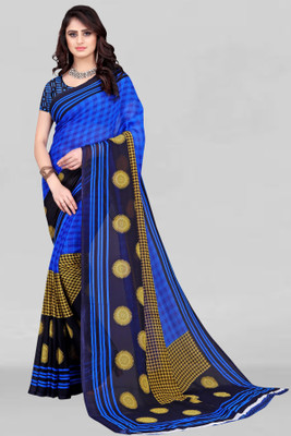 Leelavati Printed Bollywood Georgette Saree(Blue)