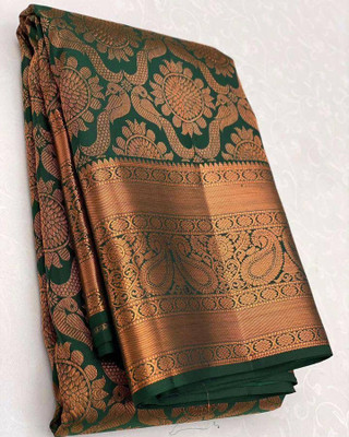 Muskan Collection Self Design Kanjivaram Art Silk Saree(Multicolor)