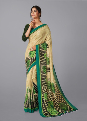 VISIONEMBRO Printed Bollywood Georgette Saree(Multicolor)