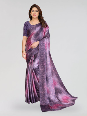 Soor Panchi Printed Daily Wear Tussar Silk Saree(Purple)