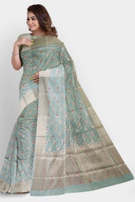 Sajidafabric Self Design Bollywood Organza Saree(Multicolor)