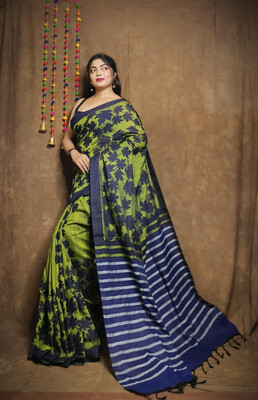 DURGA SAREE MALL Printed Sambalpuri Pure Cotton Saree(Multicolor)