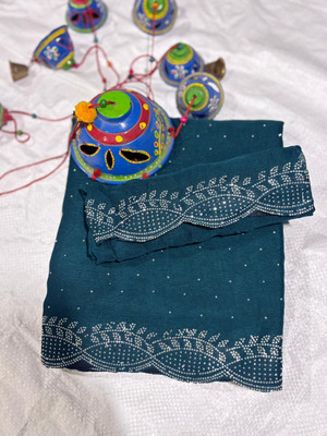 katariya Embellished, Floral Print Bollywood Cotton Silk Saree(Multicolor)