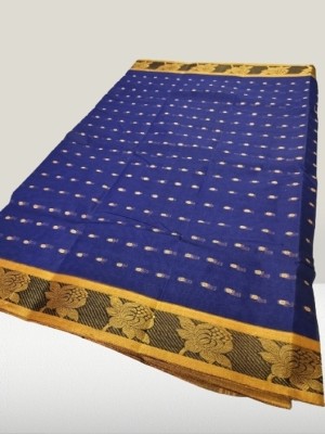 Dutta Woven Tant Pure Cotton Saree(Grey)