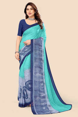 maayro Printed Daily Wear Georgette Saree(Multicolor)