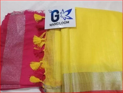 HAIDER ALI AND SONS Embroidered Bollywood Cotton Blend Saree(Multicolor)