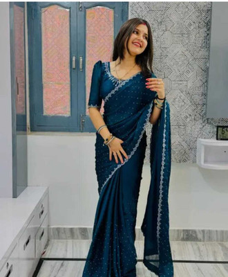 Stylevital Self Design Daily Wear Chiffon Saree(Green)